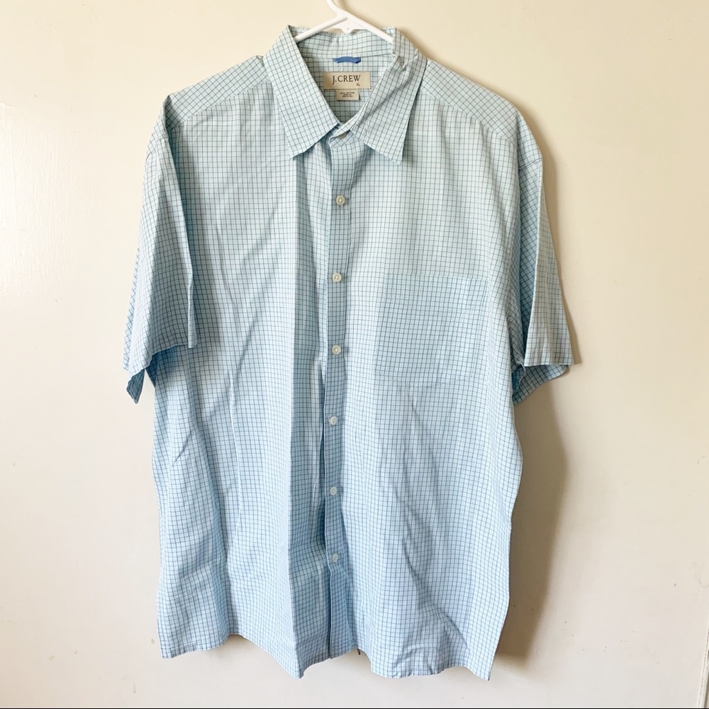 J. Crew Men’s Short-Sleeve Shirt Blue Size XL